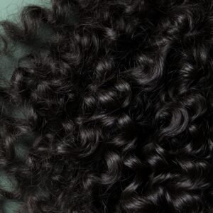 curly black